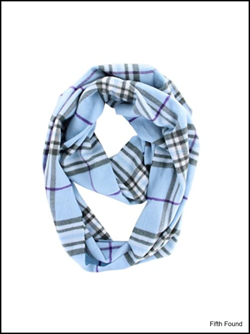 Cashmere Blend Plaid Check Winter Infinity Cowl Scarf Warm